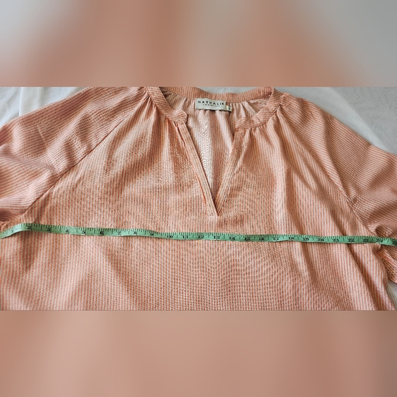 Nathalie Vleeschouwer Striped V-Neck Blouse - Orange - Picture 3 of 8